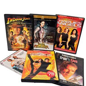 Action Adventure DVD Bundle (6) | Indiana Jones, Tomb Raider, True Lies
